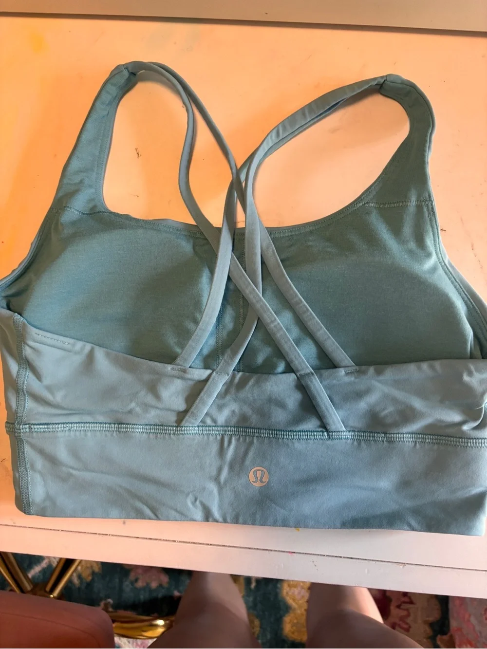 Lululemon Energy Longline Bra in Light Blue